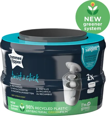 Zdjęcie produktu dla Tommee Tippee Sangenic Twist wymienne wkłady do pieluch, 2 szt
