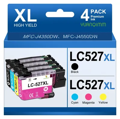 Obrázek produktu pro Sada inkoustových kazet pro tiskárny Brother LC527XL - černá, azurová, purpurová, žlutá