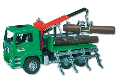 Produktbild von bruder MAN Holztransport-LKW mit Ladung L 25,5 x H 43 x T 18,5 cm, Maßstab 1:16
