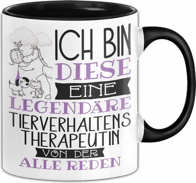 Produktbild von Tierverhaltenstherapeutin Tasse Geschenk Ich Bin Diese Eine Legendäre Tierverhaltenstherapeutin Von Der Alle Reden Geschenkidee Geburtstag Weihnachten (Schwarz)