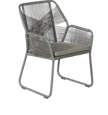 Produktbild von Sonnenpartner Observer Diningsessel Gartenstuhl Aluminium mit Polyrope light-coal