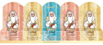 Produktbild von Lindt Mini-Weihnachtsmänner Glamour 5x10g