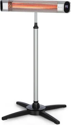 Image de Dark Wave Stand Radiateur infrarouge 2000W Pied de support avec tube carbone doré IP65