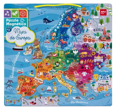 Produktbild von Apli Magnetpuzzle Europakarte Mehrfarbig  Kinder Mehrfarbig One Size