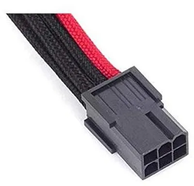 Produktbild von Silverstone PP07-IDE6BR, 0,25 m, PCI-E (6-pin), PCI-E (6-pin), Männlich, Weiblich, 90°