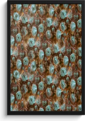 Produktbild von MuchoWow® MuchoWow® Gerahmtes Poster Rosen - Aquarell - Blau 40x60 cm - Poster mit zchwarzem Bilderrahmen - Papierdruck - Wandbilder