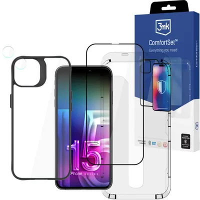 Imagen del producto de Kit de protección 3MK Comfort, 4 en 1, para iPhone 15 Plus, 1 unidad