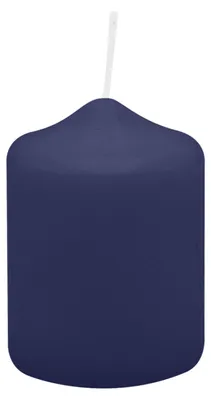 Produktbild von Spitzkopf Stumpen Kerzen Nachtblau Dunkelblau 8 x Ø 6 cm, 12 Stück