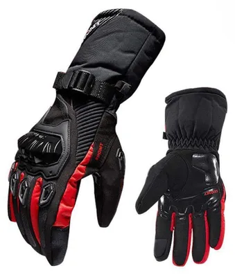 Produktbild von Wasserdichte Motorradhandschuhe - Herren - Touchscreen - Hartschalen-Schutz - Größe XL