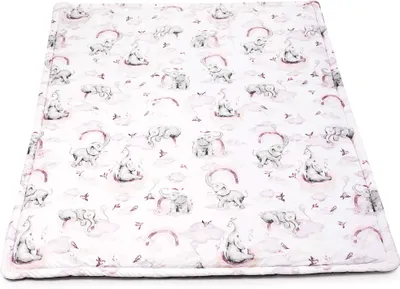 Produktbild von Pikniková deka Pepi - 120x150 - vodoodolná hypoalergénna - skladacia podložka na hranie a plazenie pre bábätká - Eledreams Pink