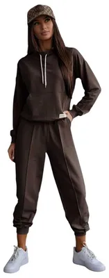 Produktbild von Damen Freizeitanzug Hausanzug Homewear Jogginganzug, Schokobraun S/36