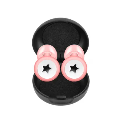 Produktbild von Gehörschutzstöpsel Noise Cancelling Ohrstöpsel,wiederverwendbar, gegen Schnarchen Silikon Ohrstöpsel zum Schlafen,Motorrad Geräuschreduzierende,Rosa