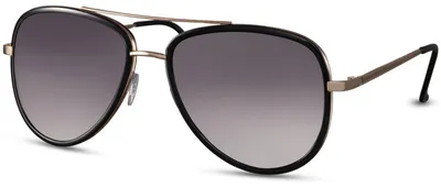 Produktbild von styleBREAKER Uni Pilotenbrille Tropfenform Hybrid, Schwarz-Gold/Grau