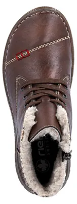 Produktbild von Rieker Damen Stiefelette mit gewebtem gemusterten Einstieg warm gefüttert 53631, Größe:39 EU, Farbe:Braun