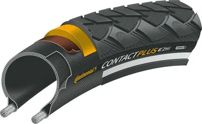 Zdjęcie produktu dla Continental Contact Plus, 28", Droga, Opona bezdętkowa, Składany koralik, Czarny, 180 TPI