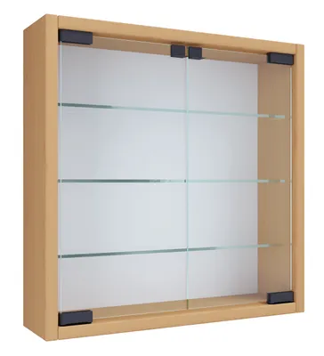 Immagine prodotto di Espositore in vetro appeso | Vetro espositore con vetro di sicurezza ESG | Dimensioni ca. H. 40 x W. 40 x D. 10 cm| Vetro espositore appeso | Moderno e salvaspazio | Espositore in vetro - Mandosa S
