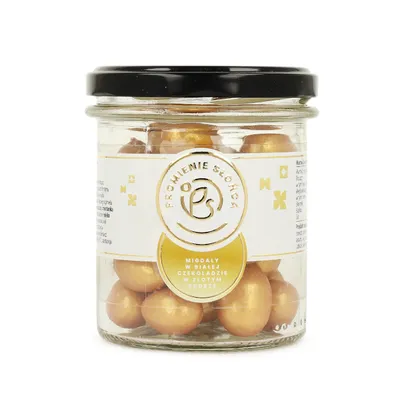 Zdjęcie produktu dla Złote Migdały w Białej Czekoladzie z Słonym Karmelem 180 g