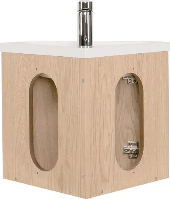 Produktbild von KODA Eckwaschtisch-Unterschrank + Spiegelschrank-Set