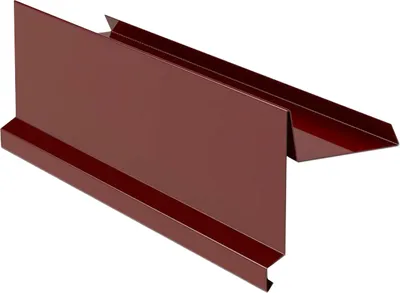 Produktbild von Ortgangblech Br. 250 mm, 3 m, Lackiertes Zink, Stahlrot RAL 3009