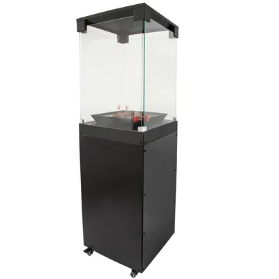 Produktbild von 4iQ Gasheizgerät Terrassenheizer Gartenkamin LAVA ROCKS 8kW Schwarz