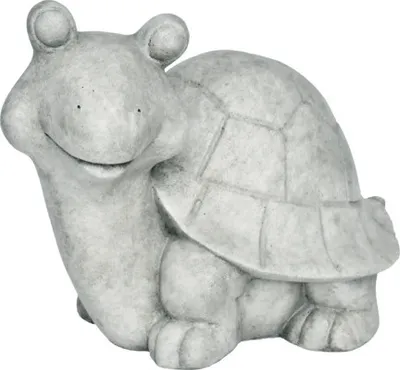 Produktbild von Gartenfigur Schildkröte Lafiora 50 x 31,5 x 36,5 cm hellgrau