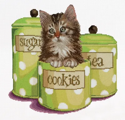 Produktbild von Thea Gouverr Zählt Kreuzstich Kit "Cookie time Aïda", 31x30cm