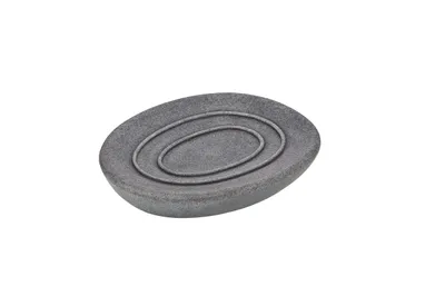 Produktbild von WENKO Seifen Ablage Schale Halter Igel Unterlage Badezimmer WC PEBBLE Grau