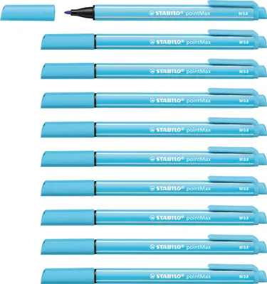Produktbild von Filzschreiber - STABILO pointMax - 10er Pack - azurblau