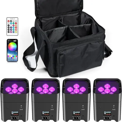 Image de Éclairage LED Par sans fil - Éclairage LED pour scène - Lumières pour DJ - Éclairage pour fêtes - Lampes de discothèque