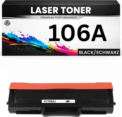 Produktbild von XL Toner 106A für HP kompatibel Schwarz W1106A Tonerkartusche wie Original für HP Laser MFP 137fnw, 107a, 107w, 135ag, 135wg