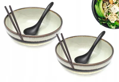 Obrázek produktu pro Red Samurai Ramen Wasabi misky s hůlkami a lžícemi