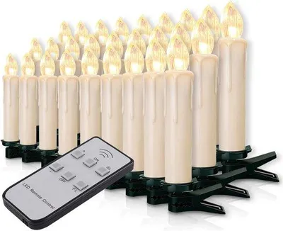 Obrázek produktu pro LED svíčky – Béžová barva – 10 cm – S bezdrátovým dálkovým ovládáním – Pro vánoční výzdobu stromků