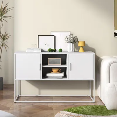Produktbild von Schrank,Sideboard-Buffet und Aufbewahrungs-Schrank,mit stilvollem, H 75 cm × B 120 cm × T 40 cm