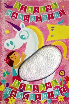 Zdjęcie produktu dla PlayFoam Kartka z plasteliną Jednorożec – Wszystkiego najlepszego z okazji urodzin