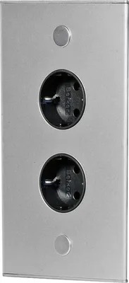Produktbild von THEBO Energie-Ecksäule ST 3007-2 Aluminium - Schweizer Norm - 2 Steckplätze