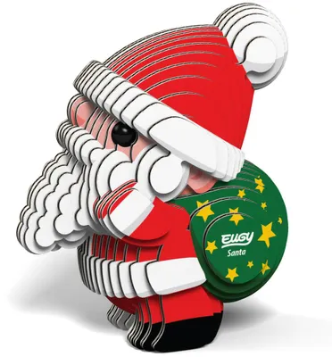 Immagine prodotto di EUGY 3D Bastelset Weihnachtsmann (Miniatur-Tierfigur, aus Wellkarton) 650055