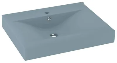 Produktbild von vidaXL Luxus-Waschbecken mit Hahnloch Matt-Hellblau 60x46 cm Keramik