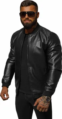 Produktbild von Herren Lederjacke Schwarz OZONEE JS/11Z8105Z XL