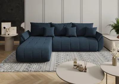 Obrázek produktu pro Rozkládací sedací souprava SERENITA 1 - modrá, levý roh