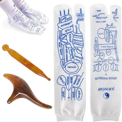 Productafbeelding van Voetreflexzonesokken en Massagesokken voor Reflexologie - Acupressure Voetmassage Sokken (maat 40-44)