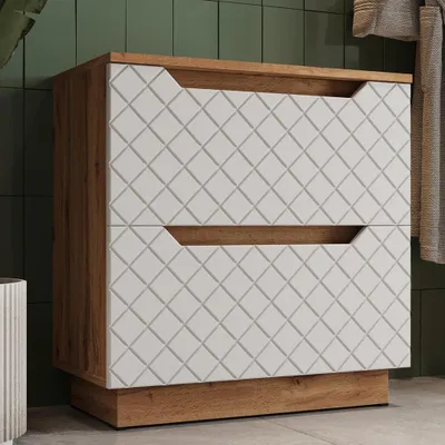 Obrázok produktu pre Spodná skrinka pod umývadlo Vicco Lotta biely 59.8 x 62.5 cm s 2 zásuvkami, Model 58524