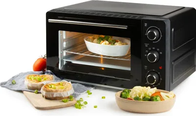 Produktbild von PRIMO PR254OV Freistehender Ofen - Heißluftofen - 28L - 1500W - Schwarz