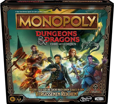 Produktbild von Hasbro - Monopoly Dungeons and Dragons: Ehre unter Dieben Brettspiel Gesellschaftsspiel