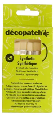 Produktbild von Décopatch 24x Packung mit 5 Borstenpinseln Nr. 5 reiner Seide Beige PACKPC05O