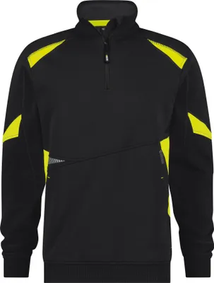 Produktbild von Dassy Sweatshirt Aratu 300521 COPES86 Gr. XL schwarz/neongelb