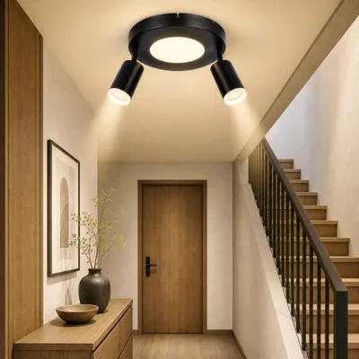 Produktbild von ZMH Deckenspotcupgow Deckenleuchte Led Deckenstrahler GU10 2 Flammig Deckenlampe Schwarz 3000k Warmweiß 20W Schlafzimmerlampe Schwenkbar 350°