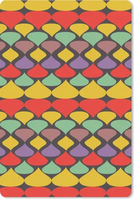Produktbild von MuchoWow® Mauspad Mousepad Vintage - Retro - Farben - Muster 18x27 cm - Mousepads - Maus Mat - Pad - Mausunterlage