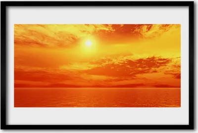 Produktbild von Bild 60x40 MDF-Rahmen Wandkunst Sun Sea Landschaft