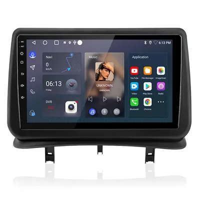 Image de Carplay 9.5 Inch Android 13 Autoradio pour Renault Clio 3 2005-2014 GPS Navi DAB+4G WIFI SWC 2GB+64GB