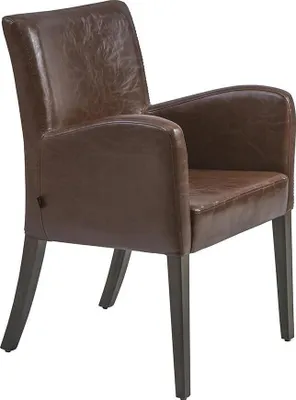 Image de Fauteuil design pour salon, chaise rembourrée pour salle à manger, fauteuil avec accoudoirs